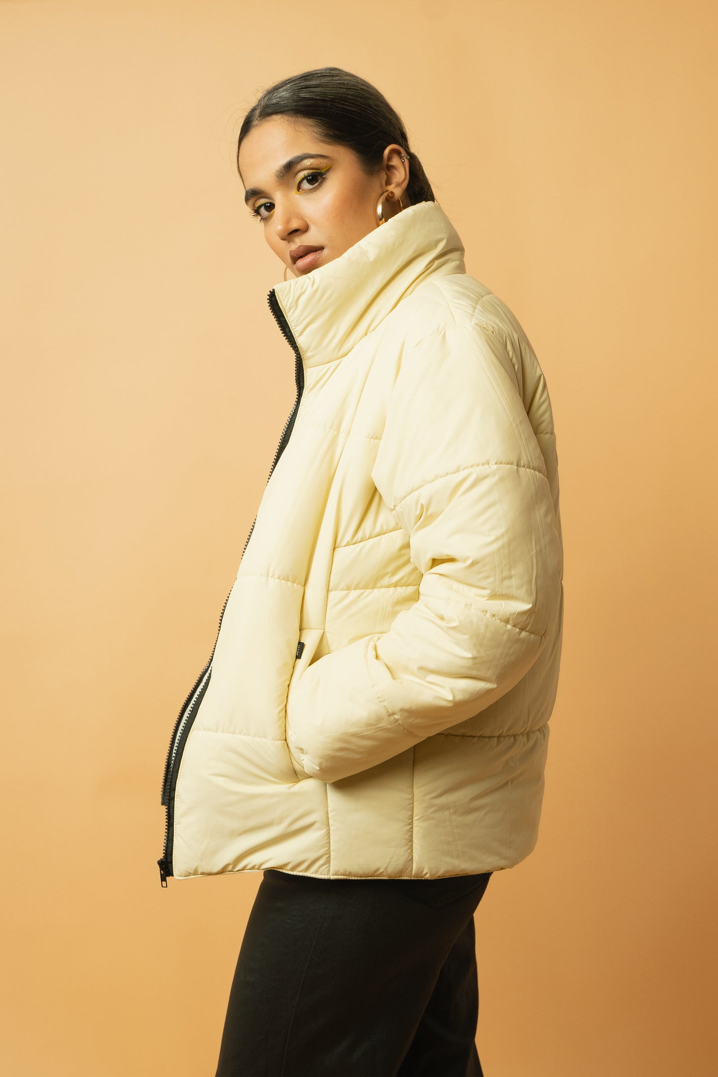 Puffer Jacket in Cream
