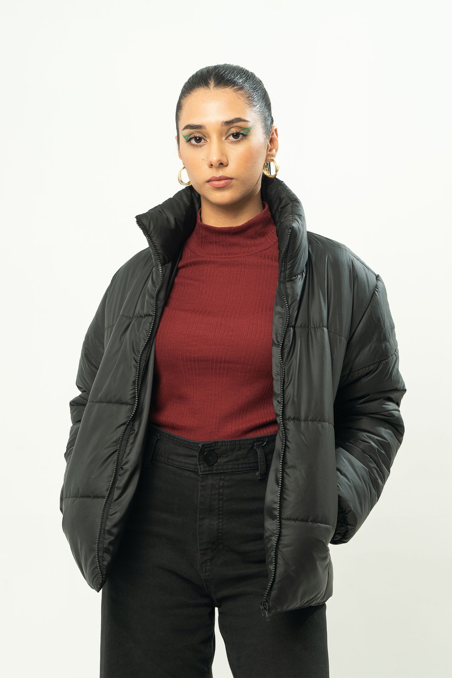 Puffer Jacket in Black