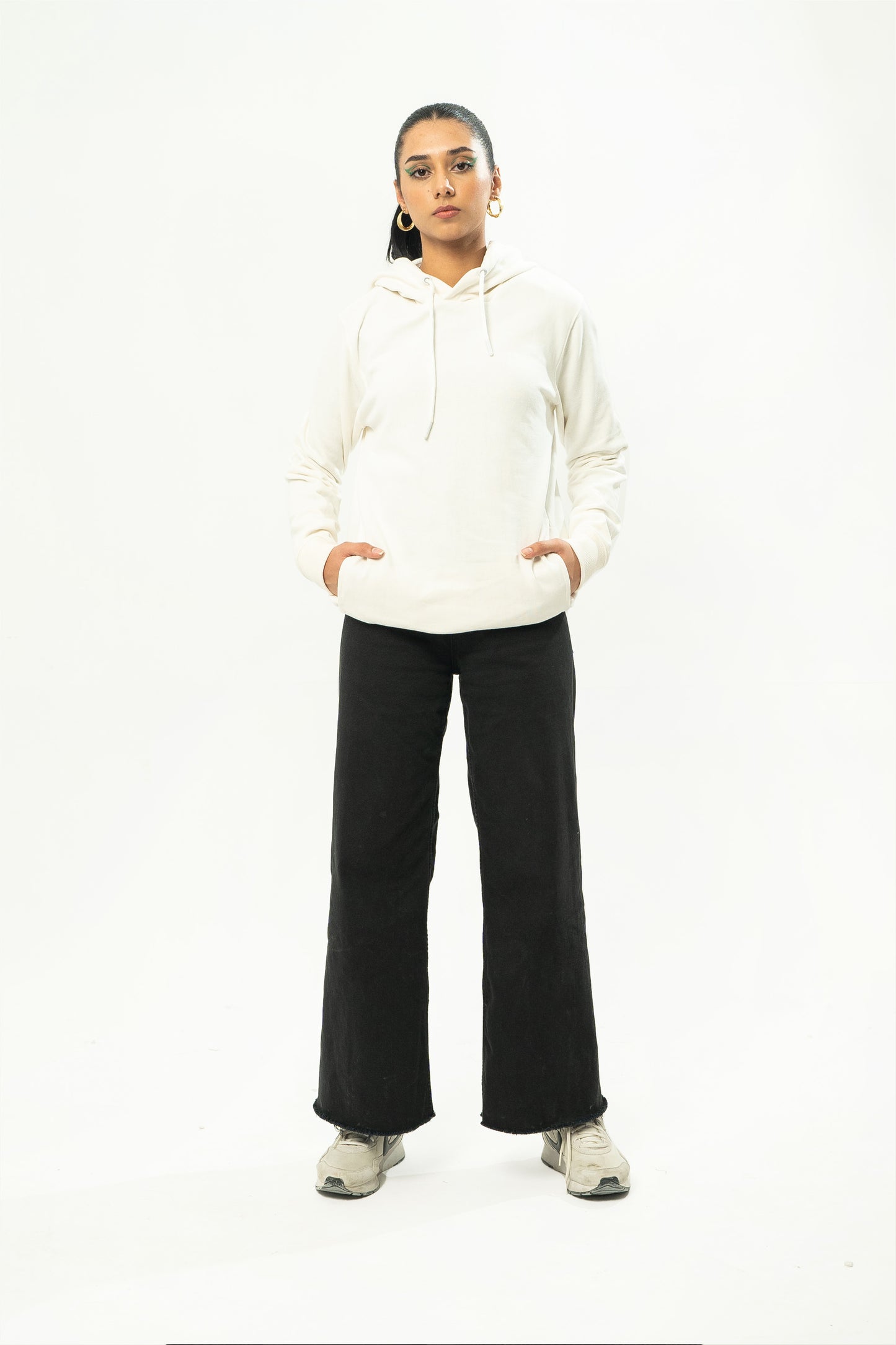 Textured Hoodie in Pique Fleece