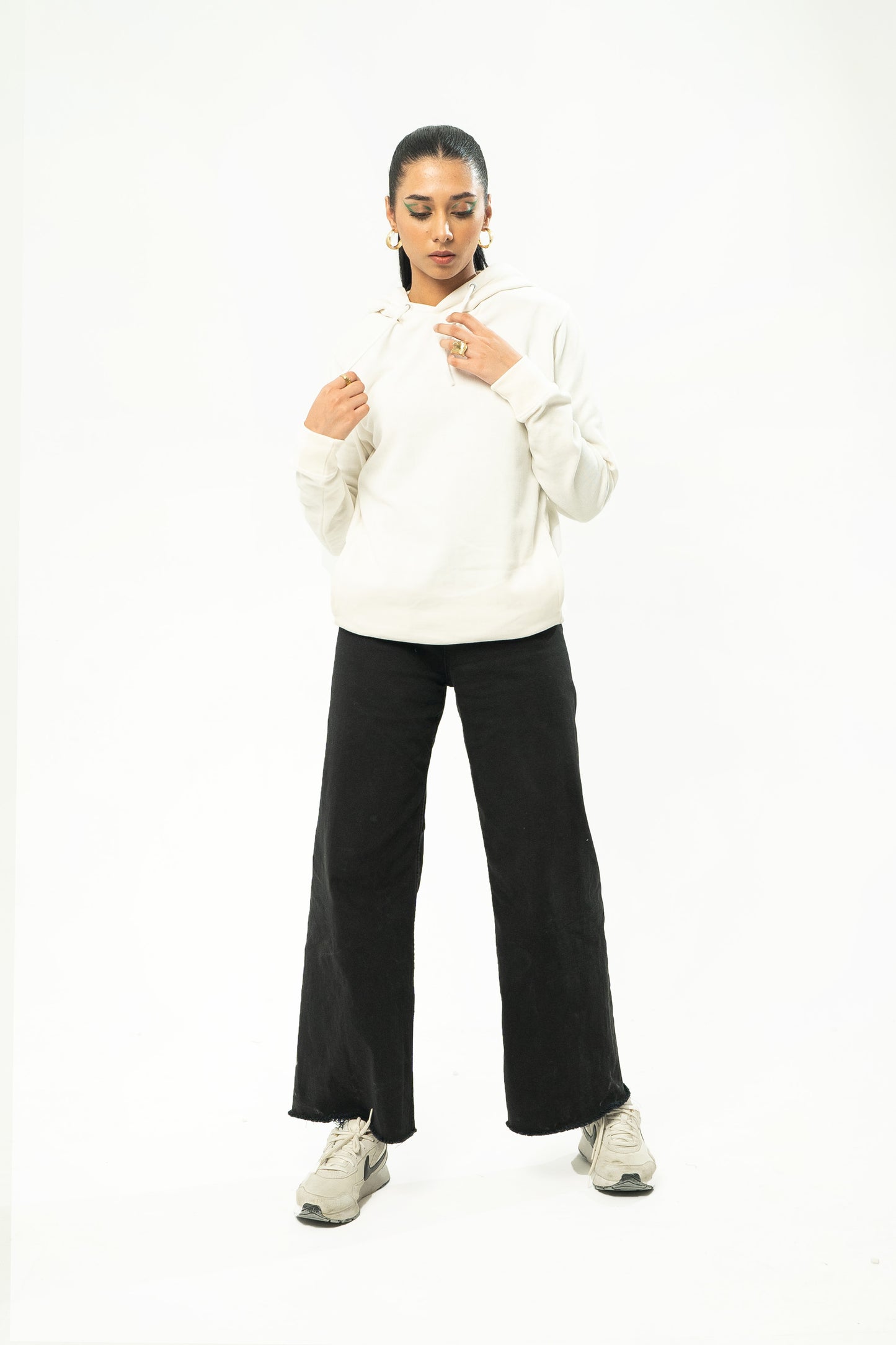 Textured Hoodie in Pique Fleece
