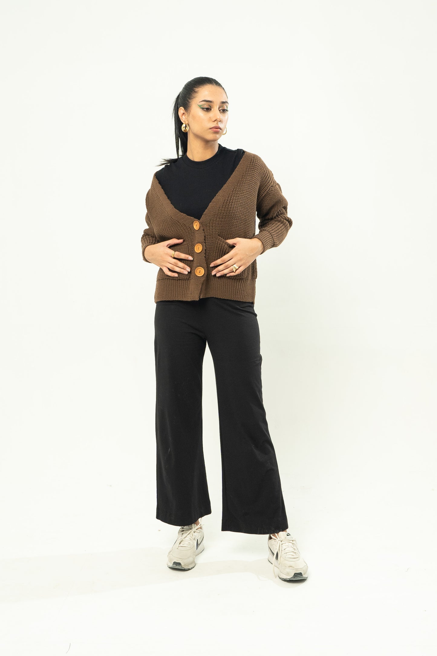 Knit Cardigan in Camel
