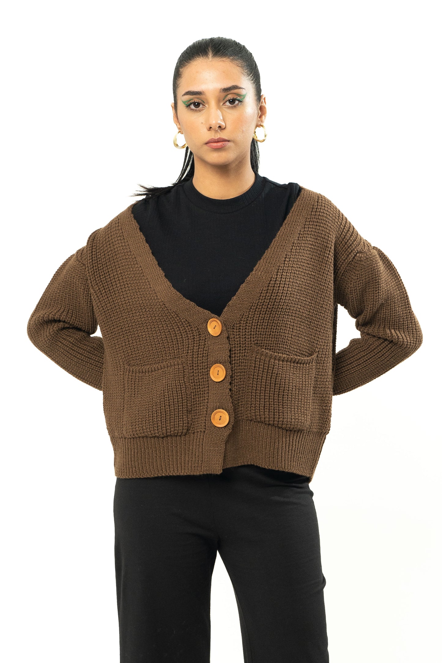 Knit Cardigan in Camel