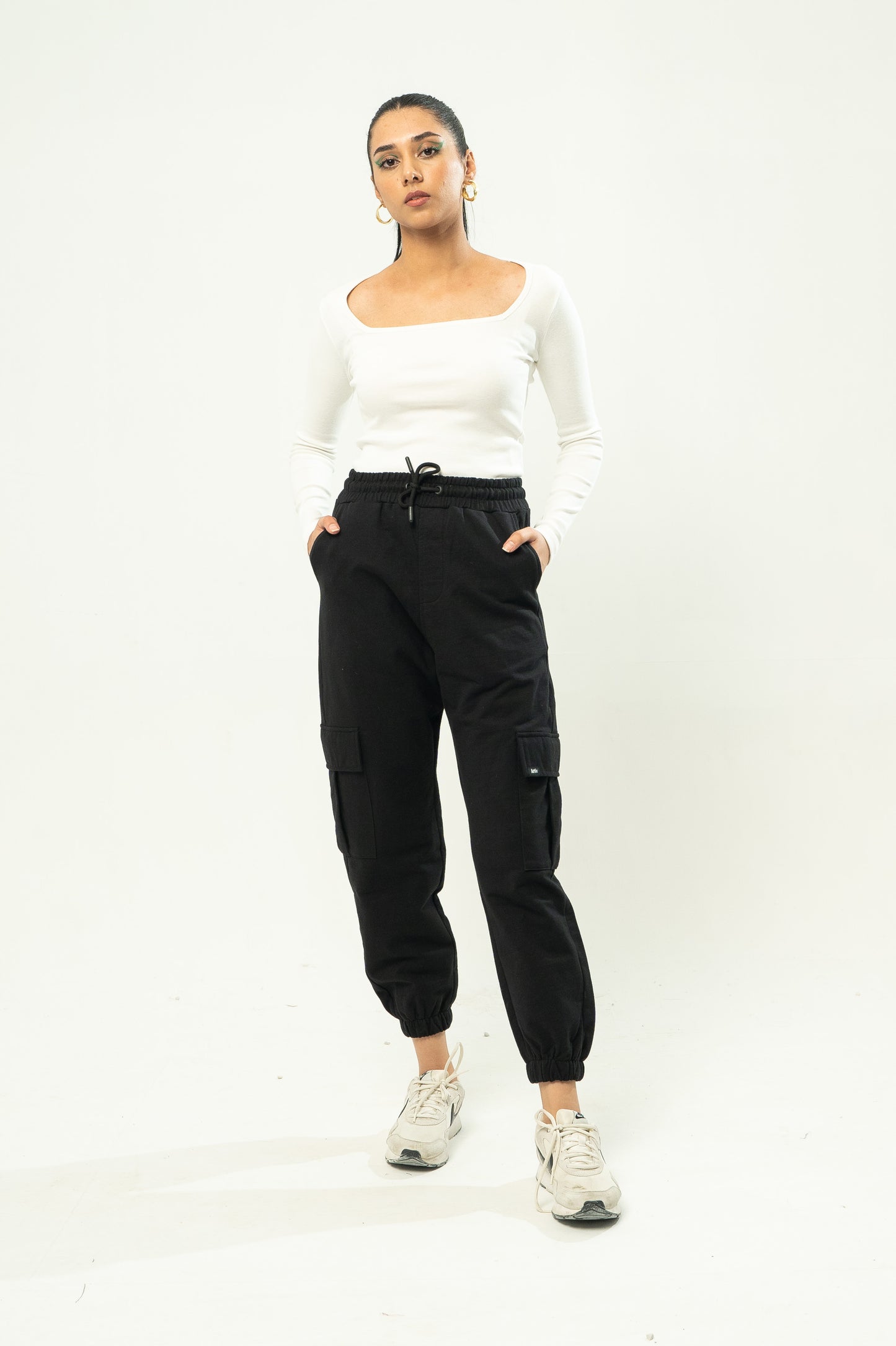 Square Neck Top in Salt White