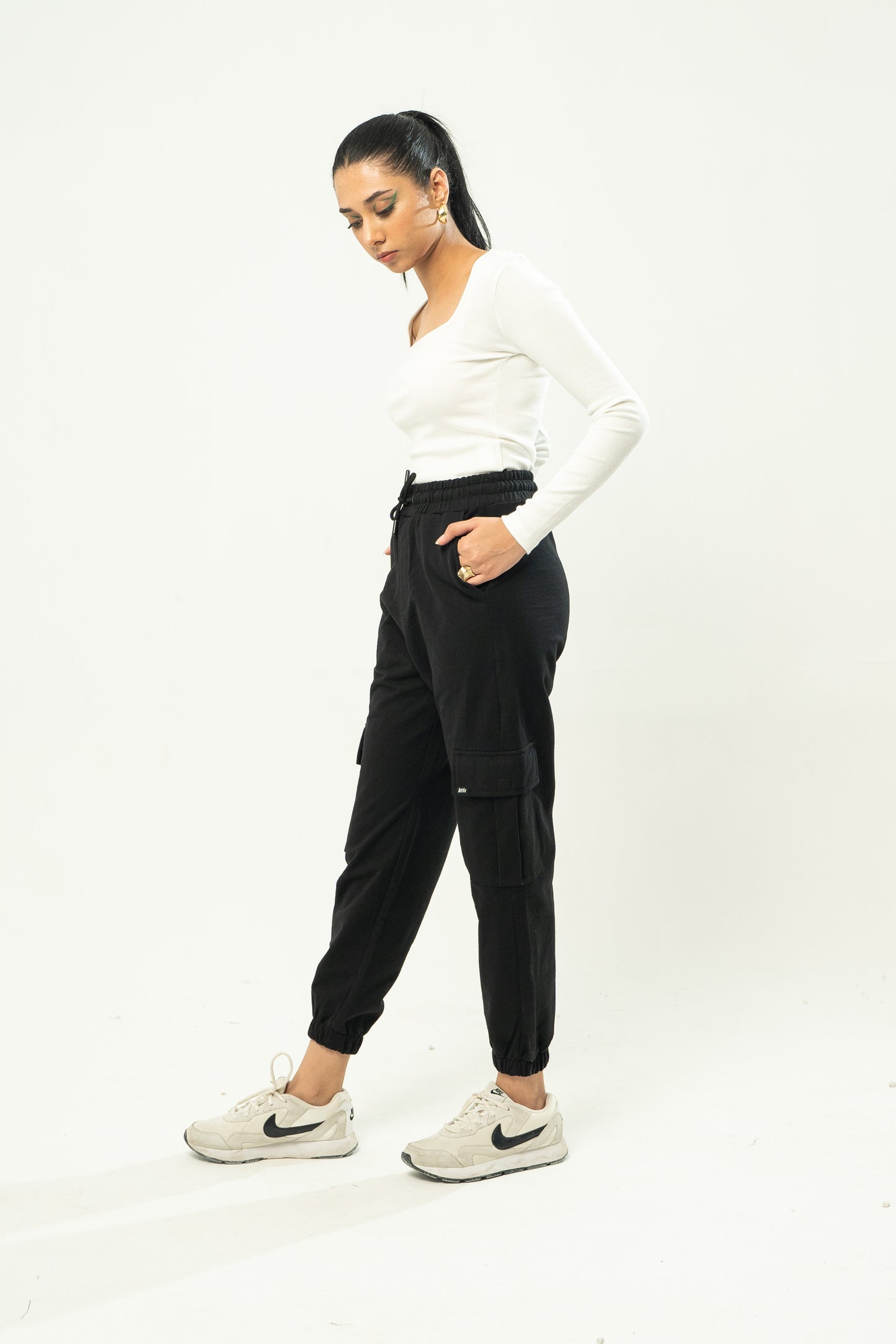 Square Neck Top in Salt White
