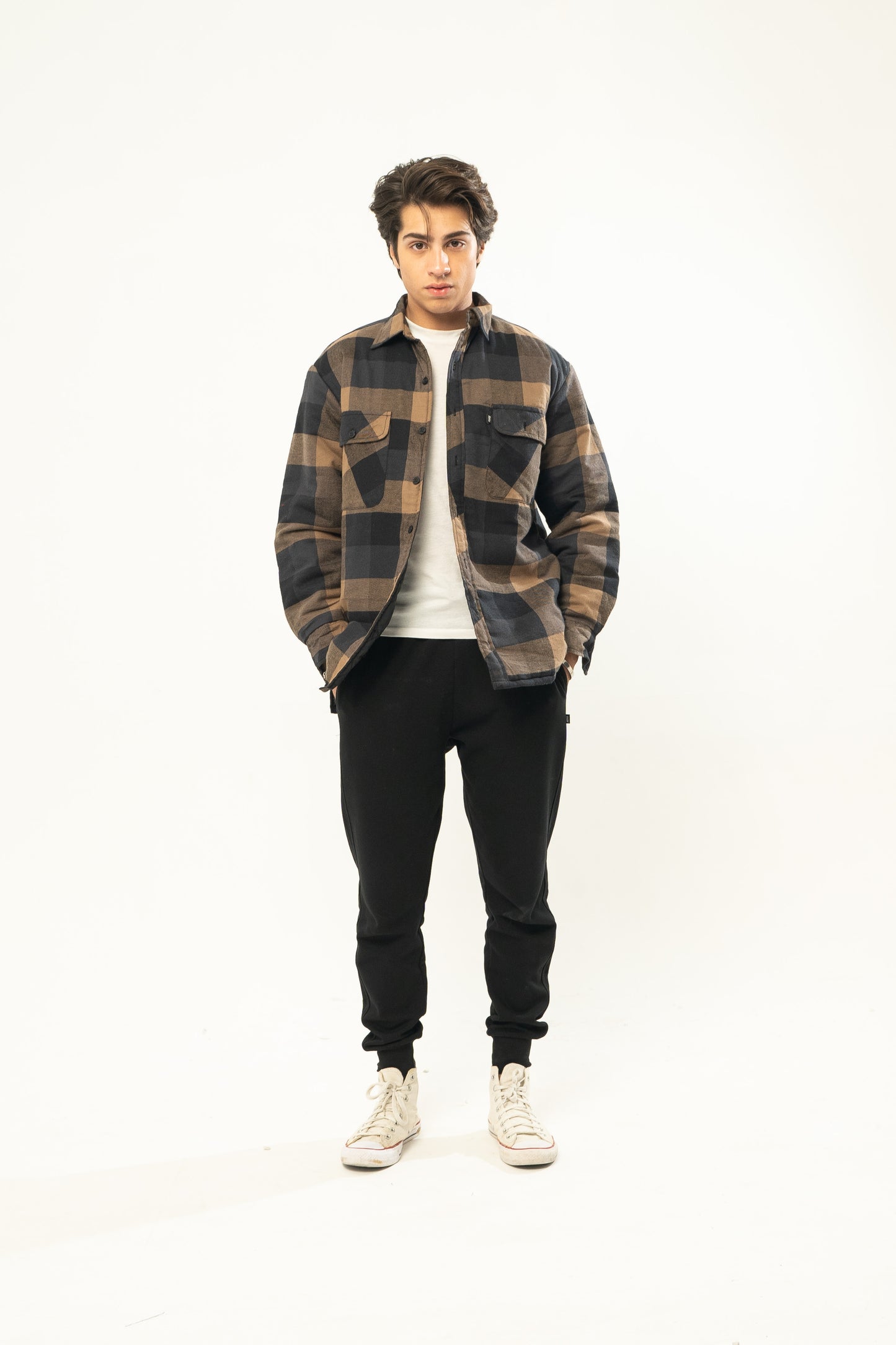 Heavy Flannel Overshirt in Check