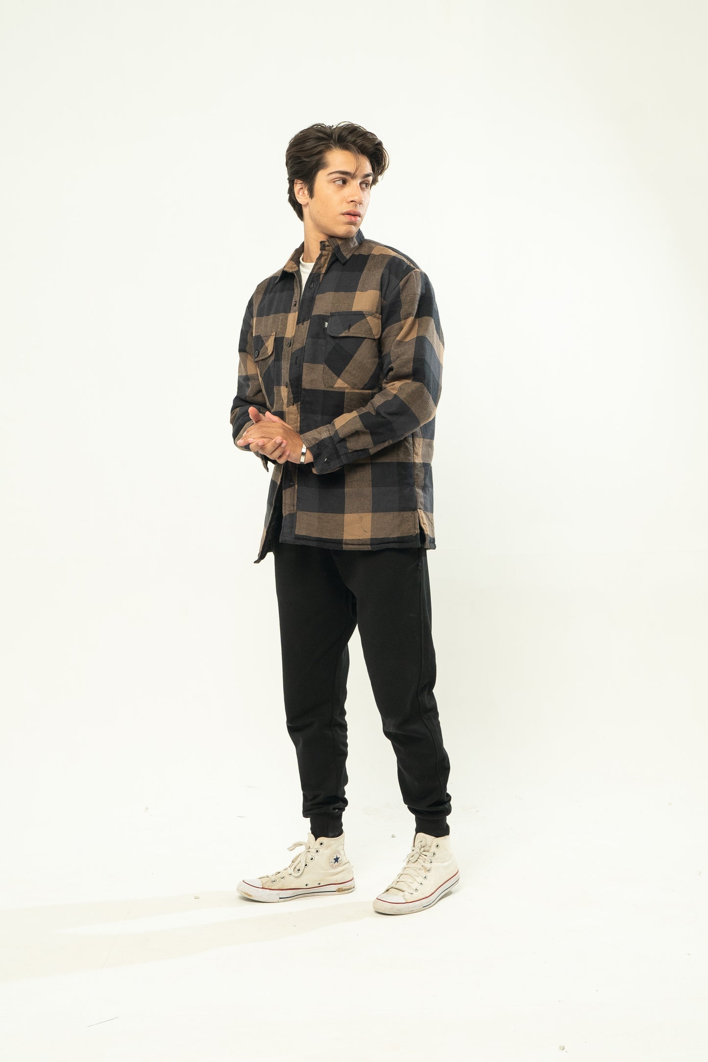 Heavy Flannel Overshirt in Check