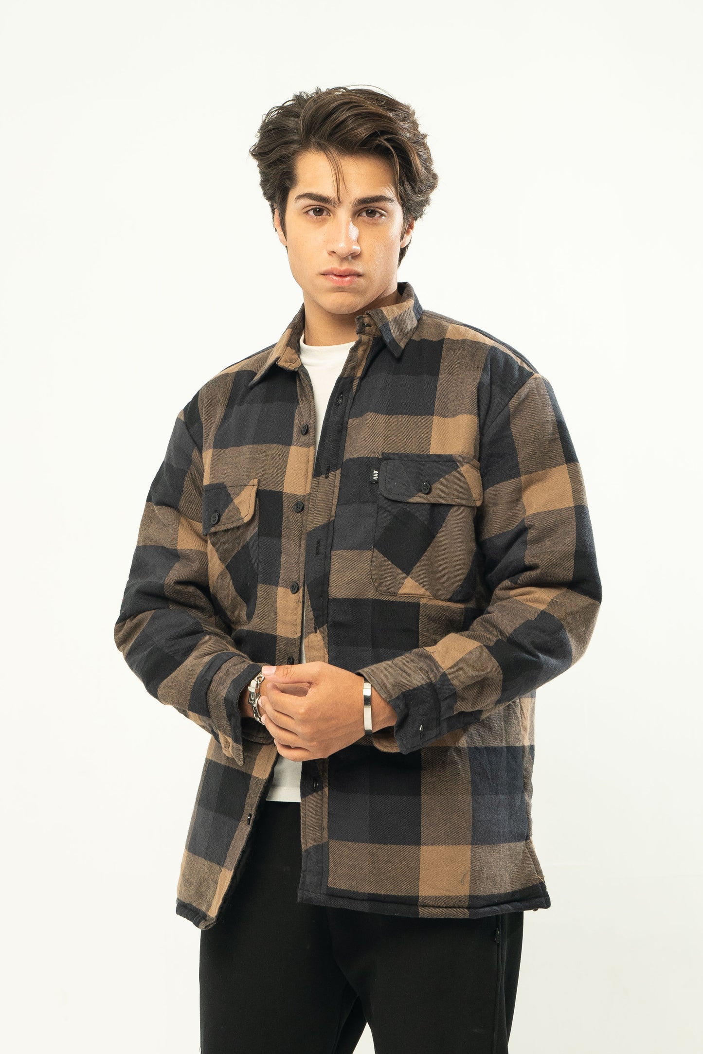 Heavy Flannel Overshirt in Check