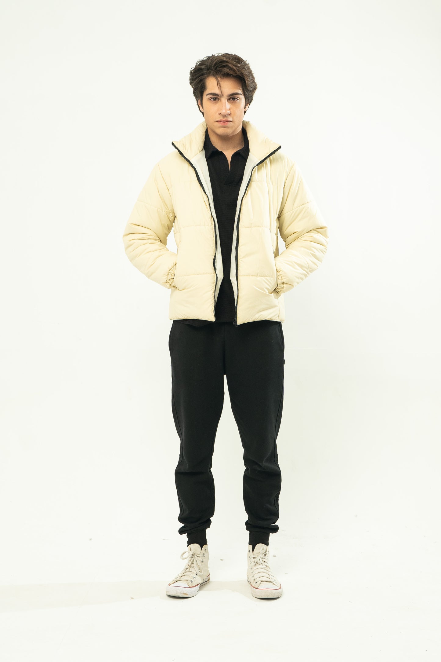 Puffer Jacket in Cream