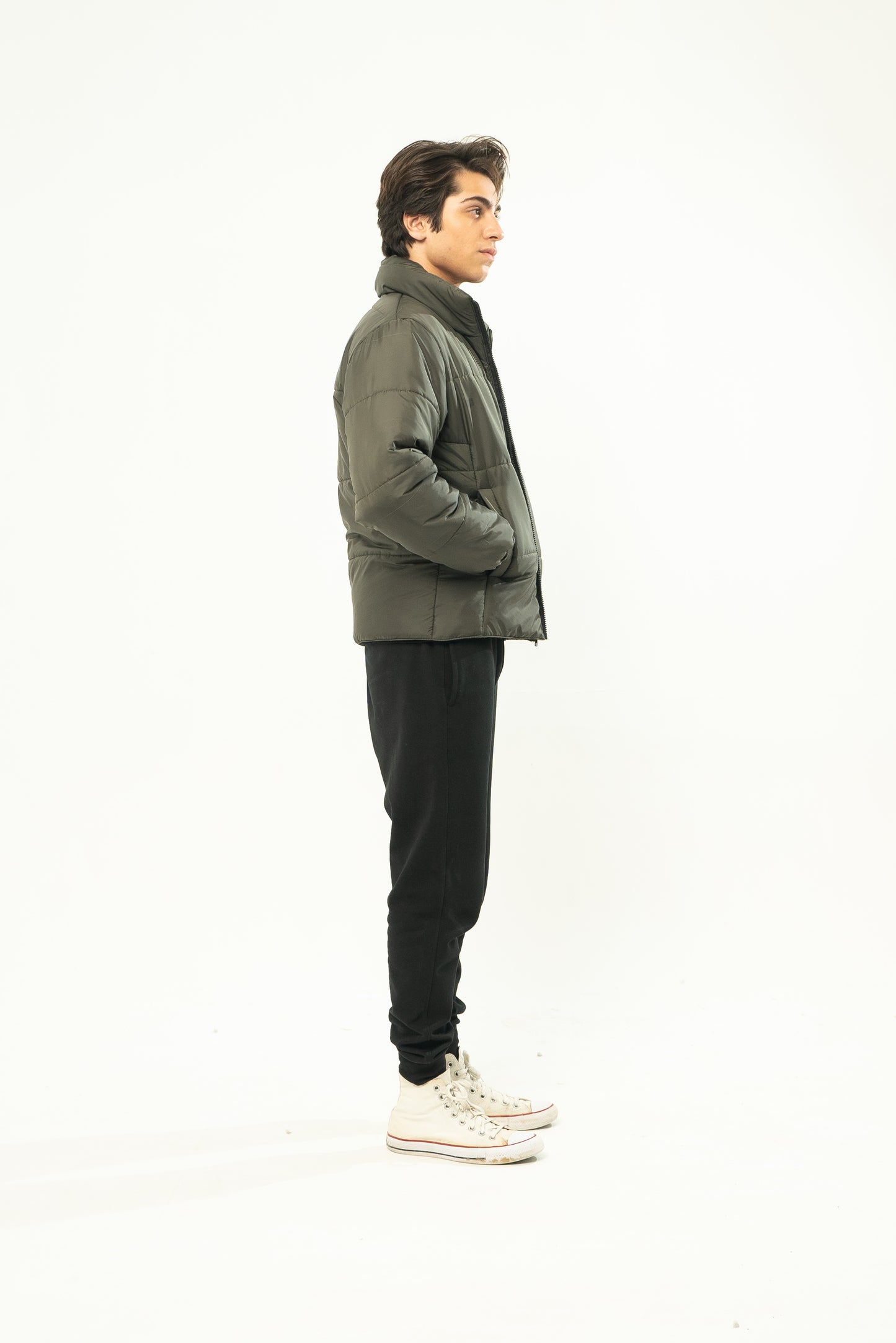 Puffer Jacket in Olive