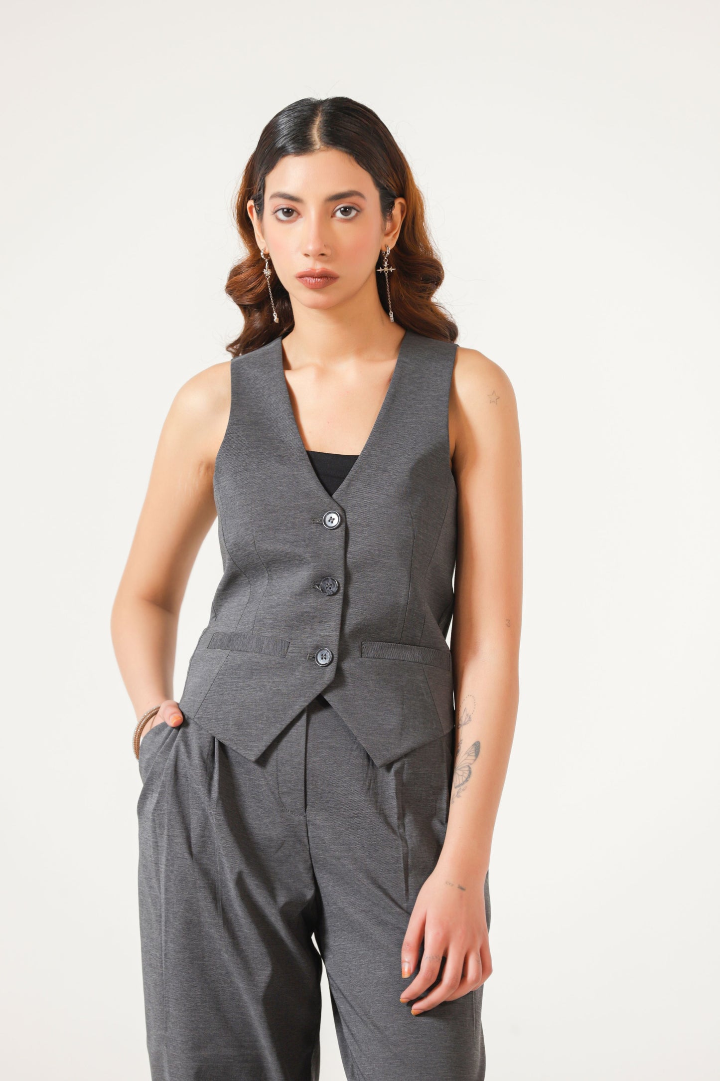Tailored Waistcoat in Charcoal