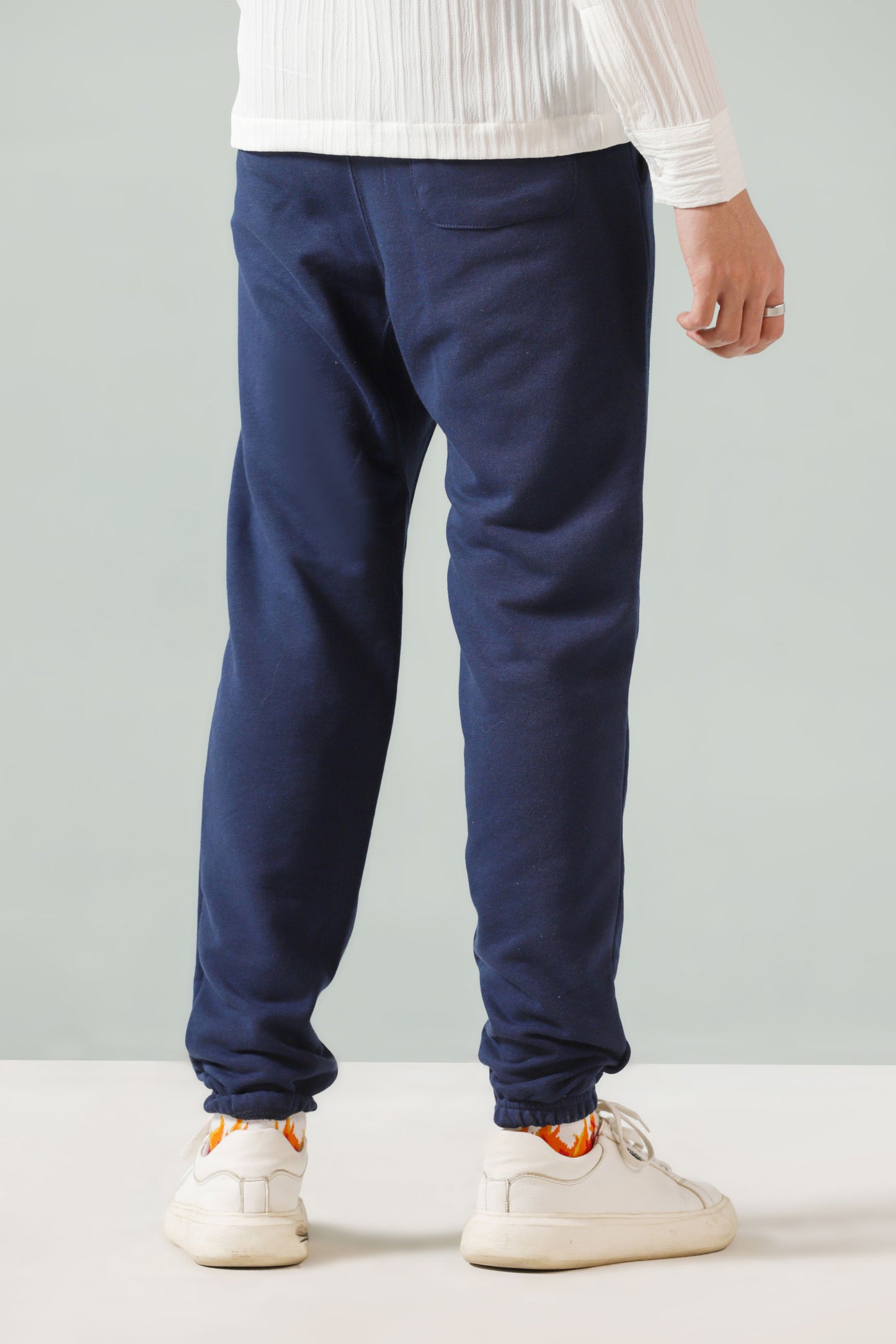 Relaxed-Fit Cotton Joggers in Navy