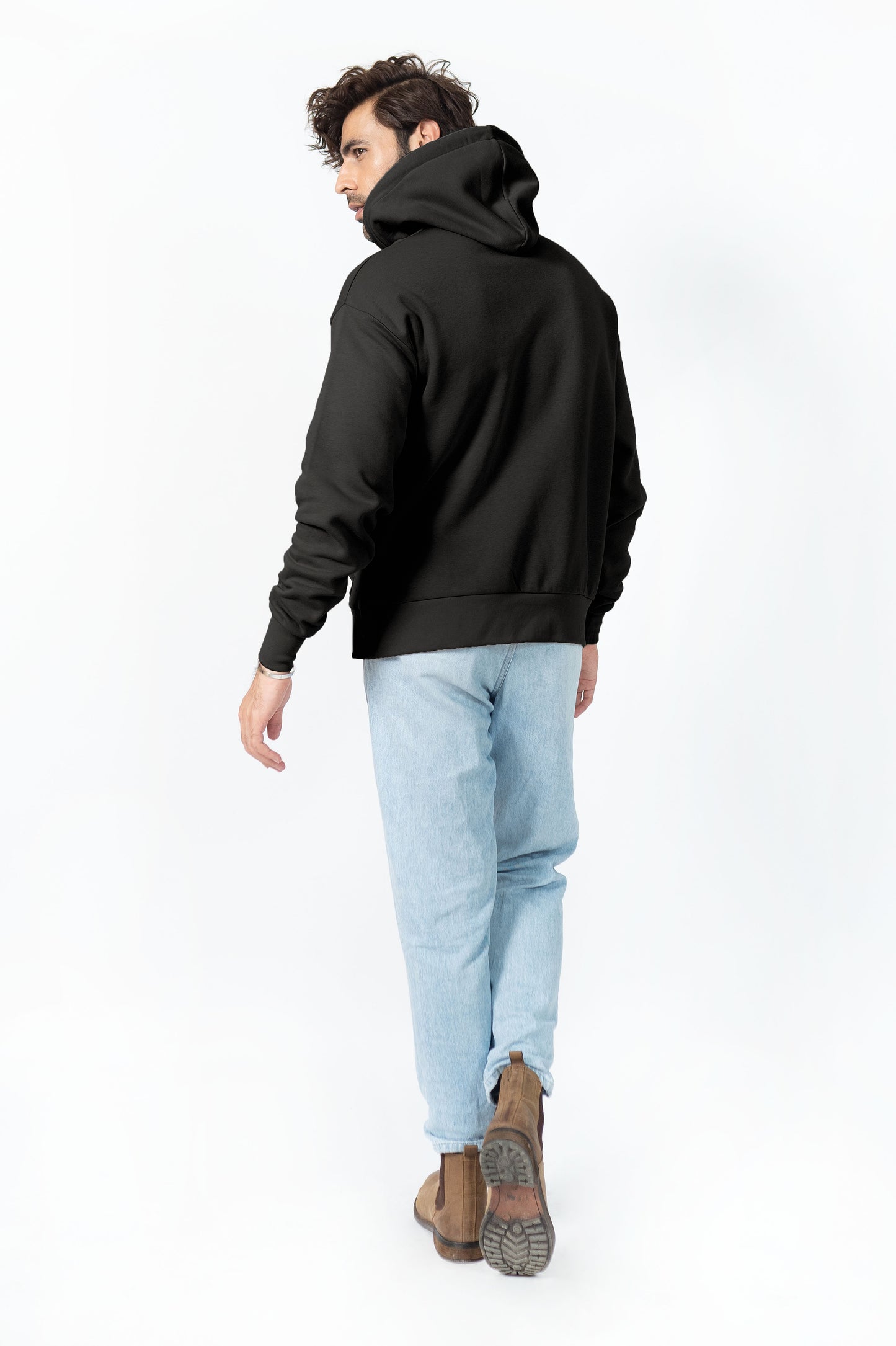 Oversized Hoodie in Carbon Black