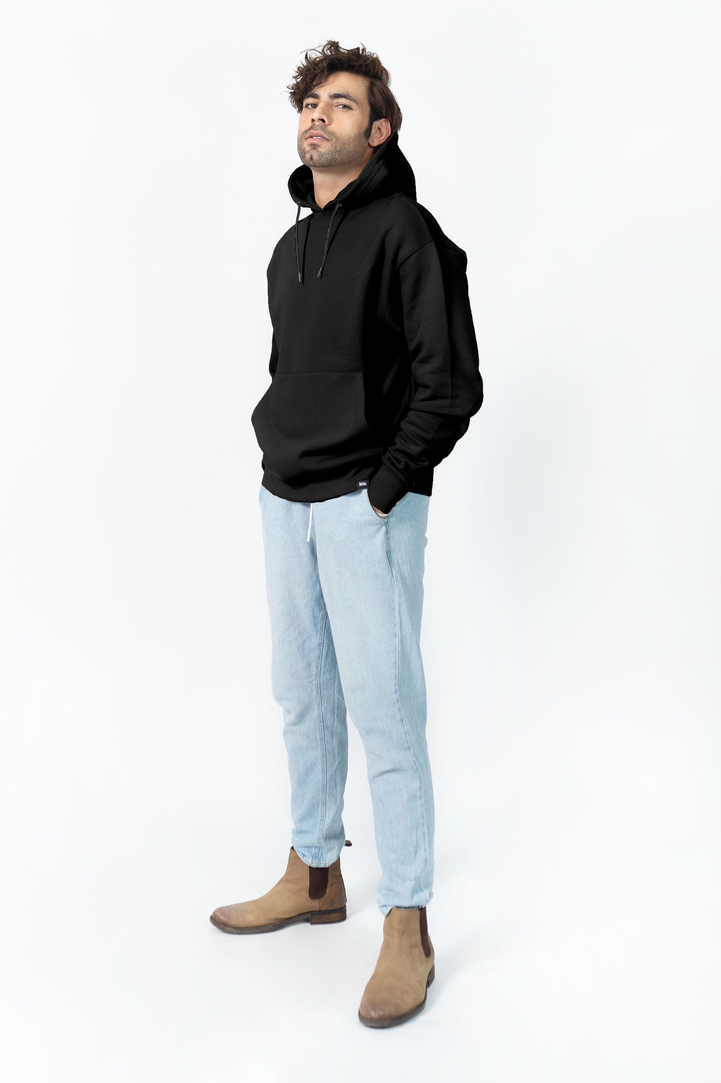 Oversized Hoodie in Carbon Black