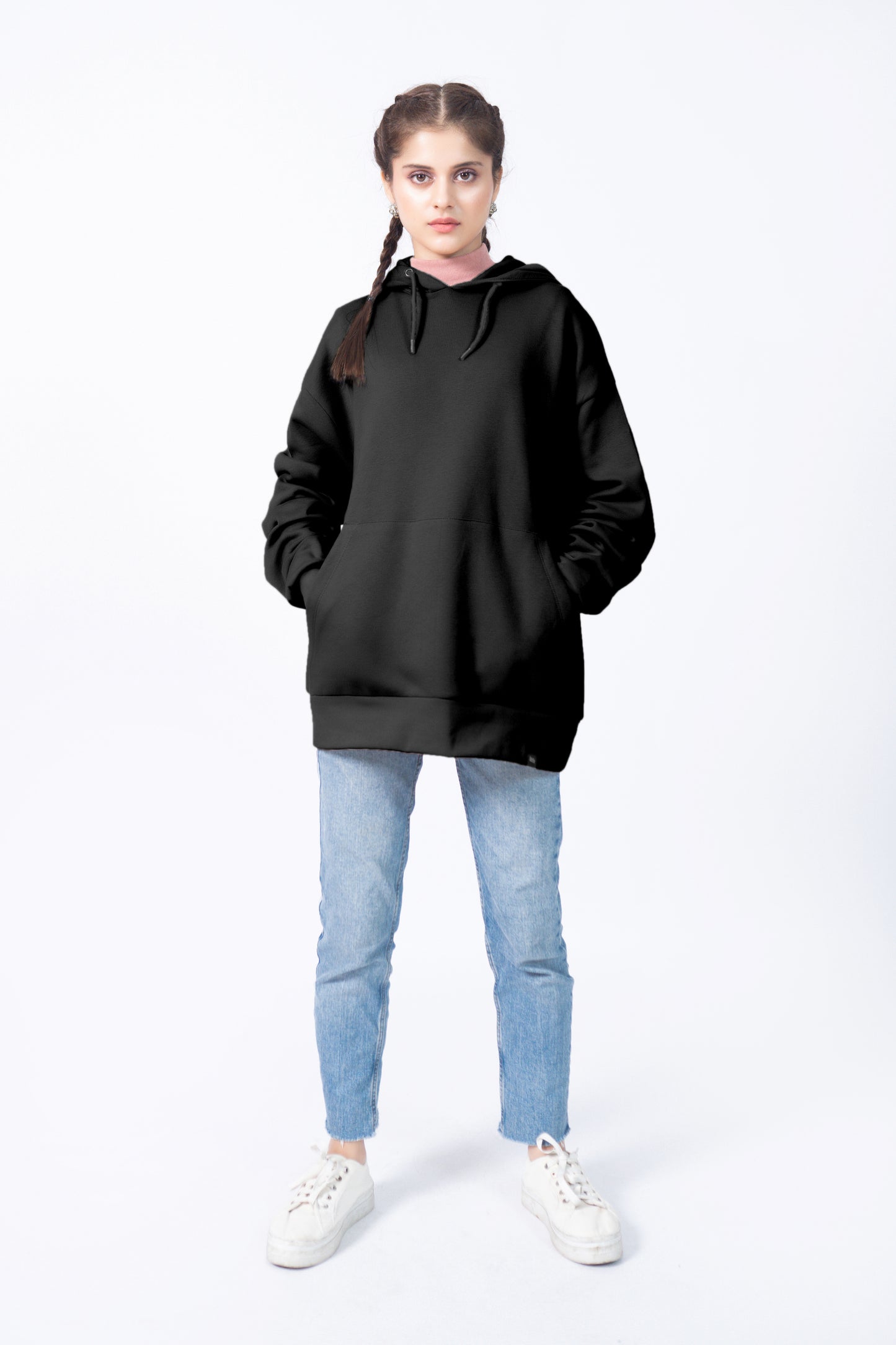 Oversized Hoodie in Carbon Black Women