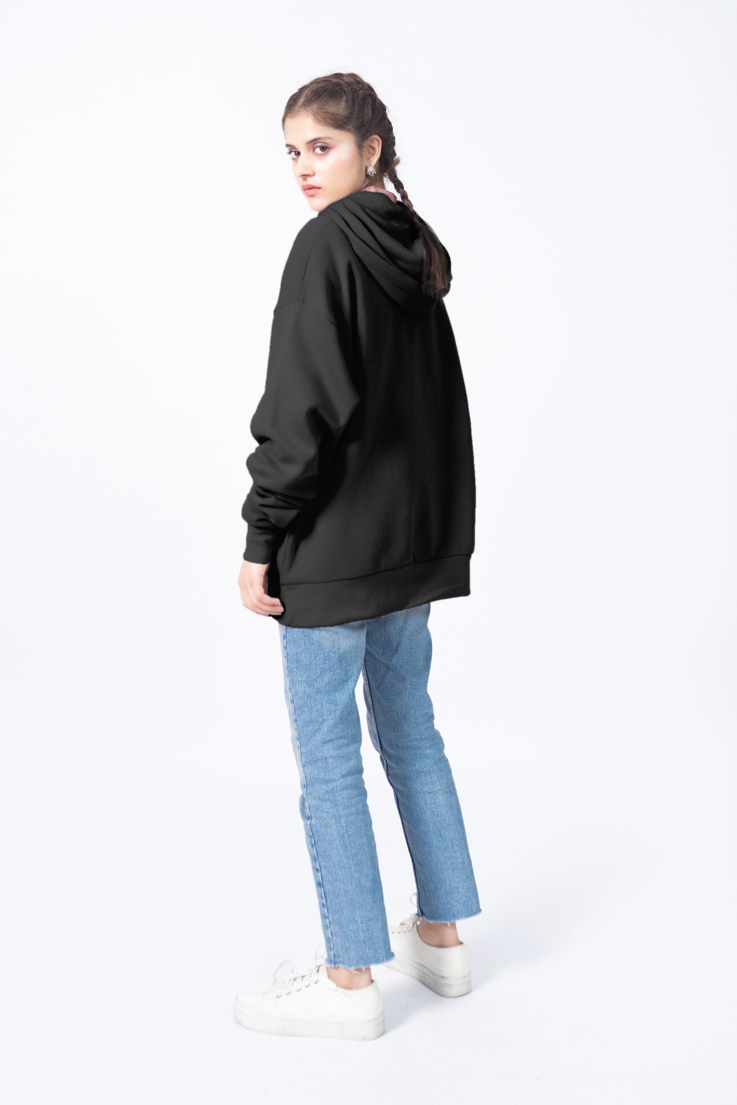Oversized Hoodie in Carbon Black Women