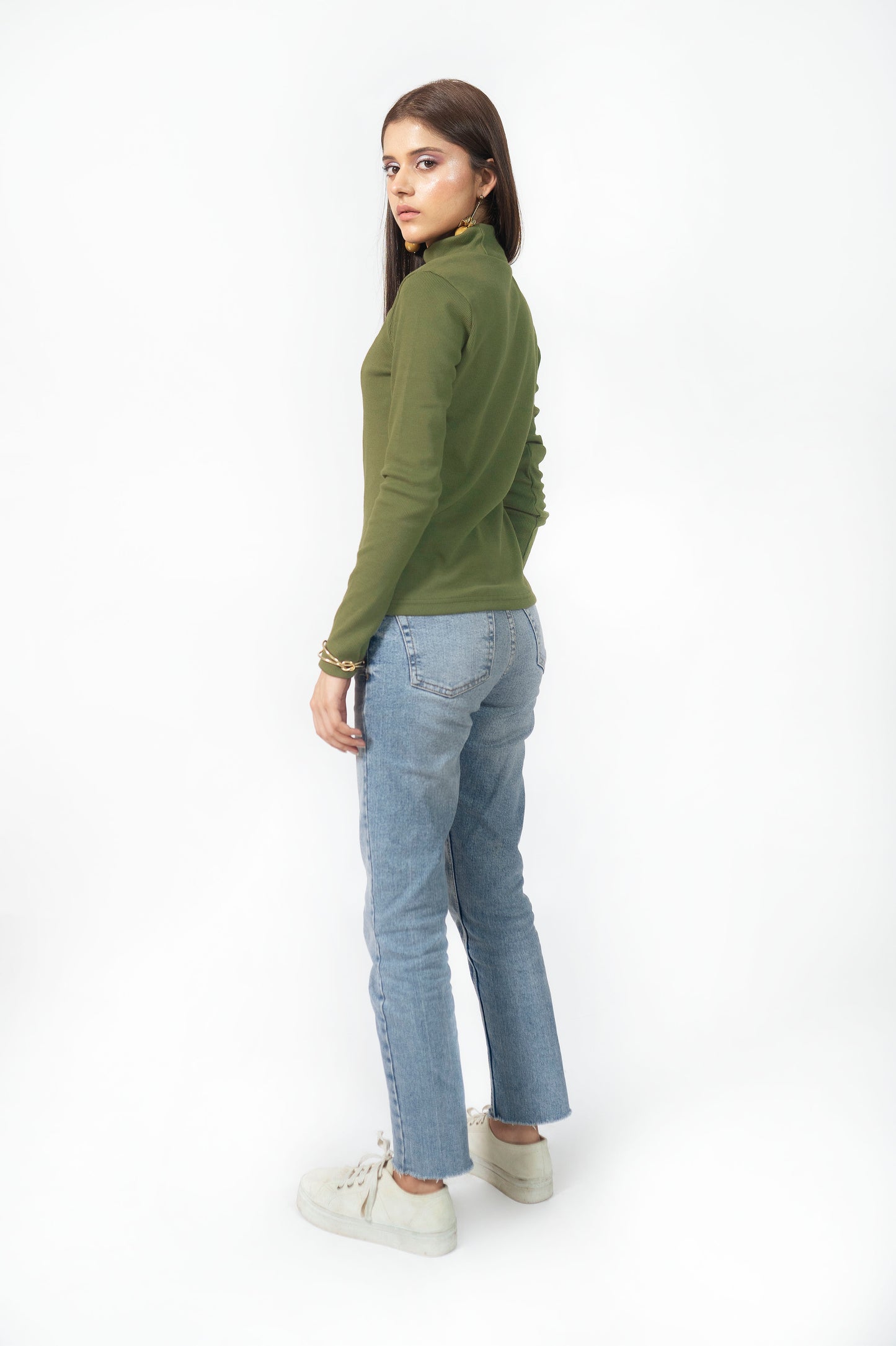 Mock Neck in Olive