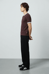 Contrast Trims T-shirt in Chocolate TEE ATTIR-UNISEX