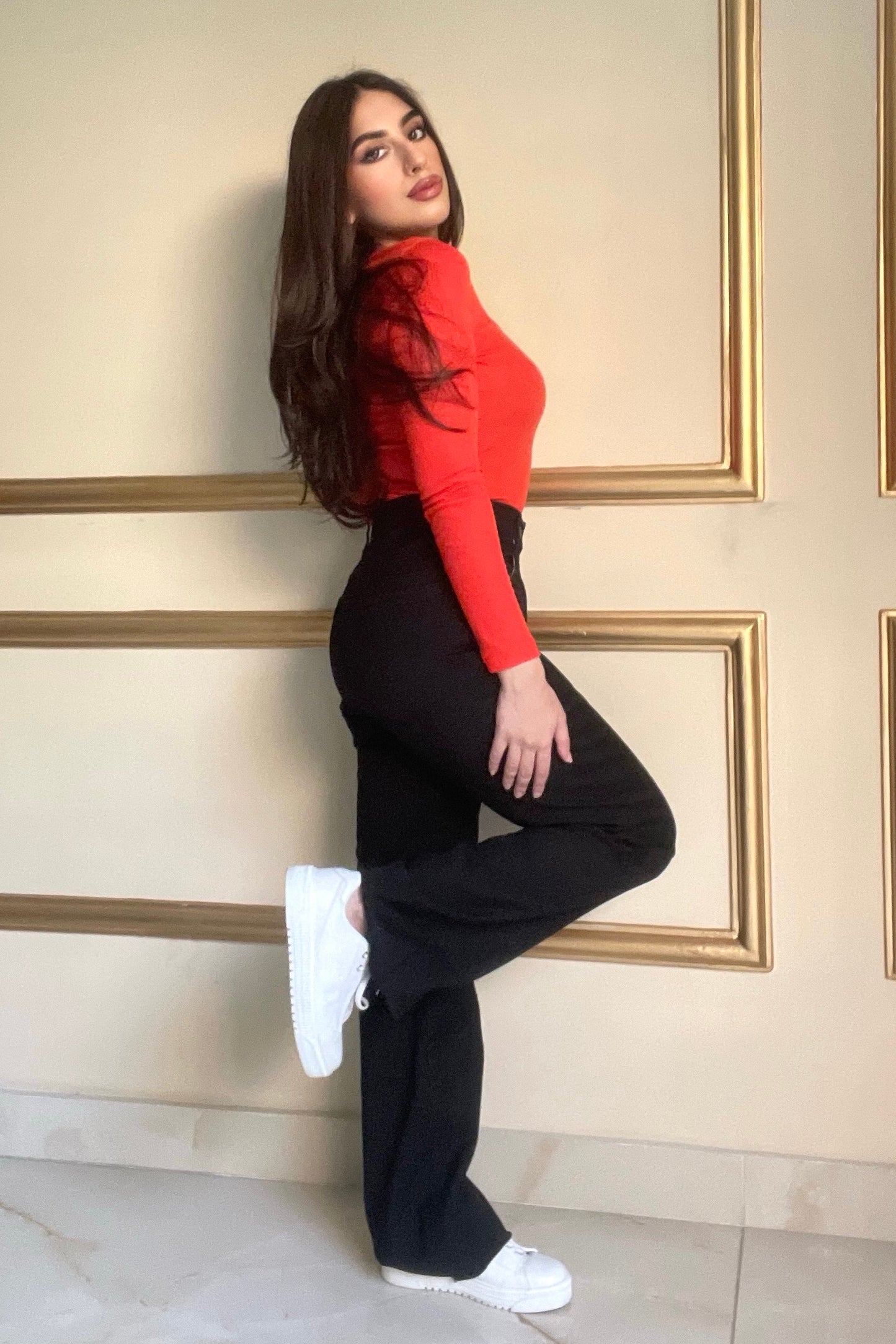 High-Waist Wide Leg Jeans