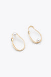 Irregular Round Earrings with Pearl EARRING ATTIR-WOMEN