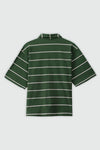 Oversized Striped Shirt in Dark Green SHIRT ATTIR-UNISEX