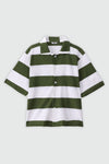 Oversized Striped Shirt in Green SHIRT ATTIR-UNISEX