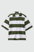 Oversized Striped Shirt in Green SHIRT ATTIR-UNISEX