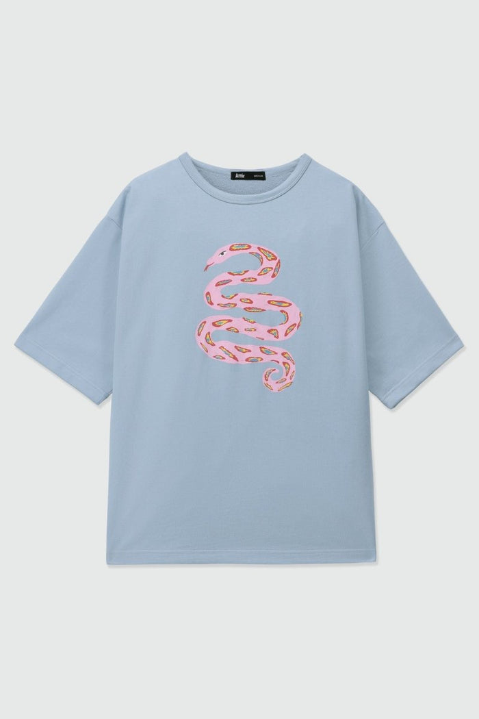 Oversized T-shirt - Pink Snake