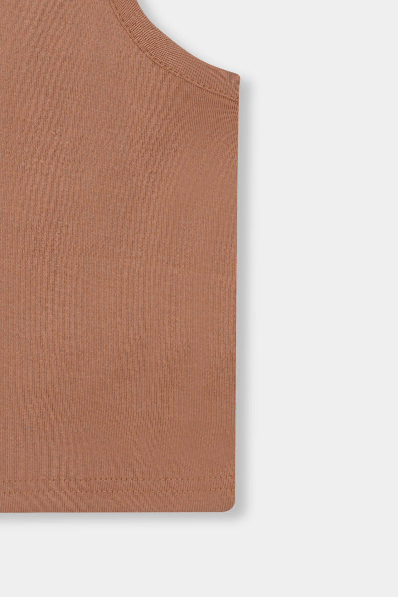 Rib-Knit Tank Top in Nude TANKTOP ATTIR-WOMEN