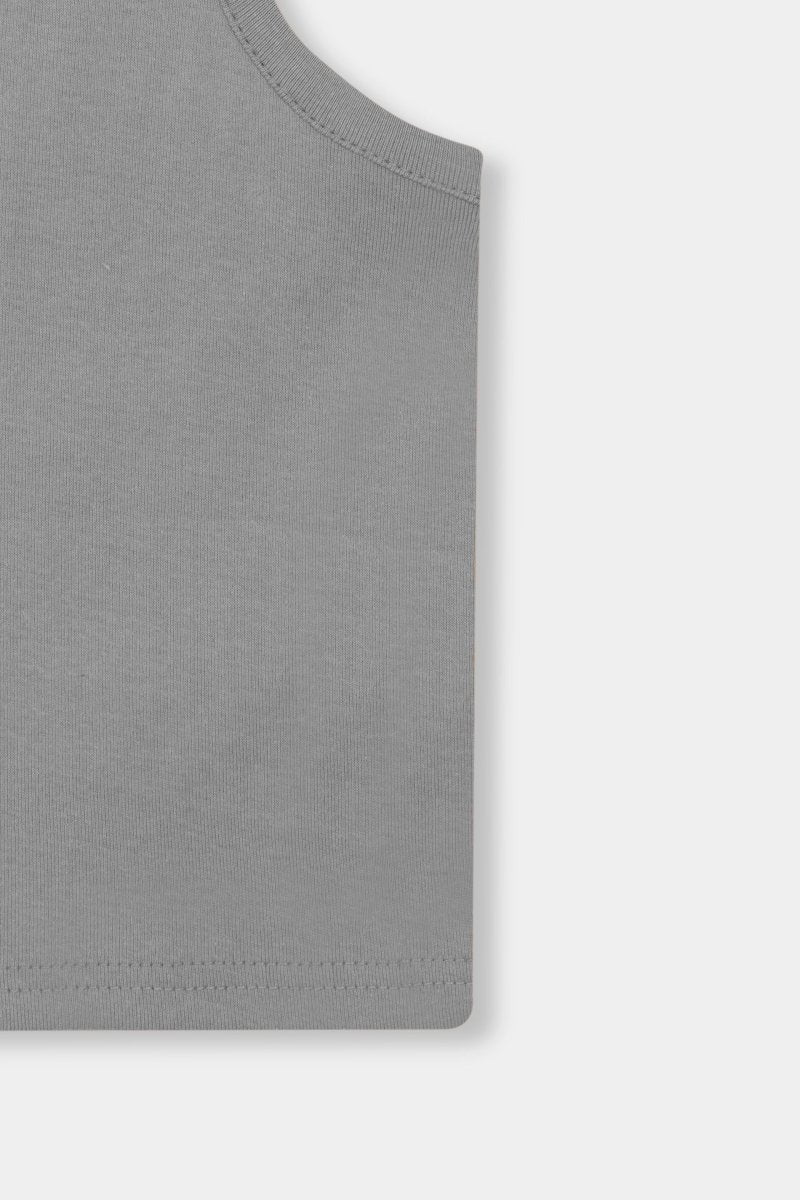 Rib-Knit Tank Top in Space Grey TANKTOP ATTIR-WOMEN