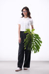 Shirt-detail Top in Ivory TOP ATTIR-WOMEN