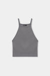 Sleeveless Crop Top in Space Grey TANKTOP ATTIR-WOMEN