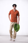 Smart Wide-leg Pleated Pants in Khaki BOTTOM ATTIR-MEN