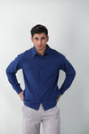 Soft Touch Interlock Shirt in Blue KNITSHIRT ATTIR-MEN
