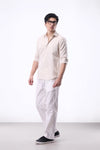 Stripe Button Down Shirt in Cream SHIRT ATTIR-MEN