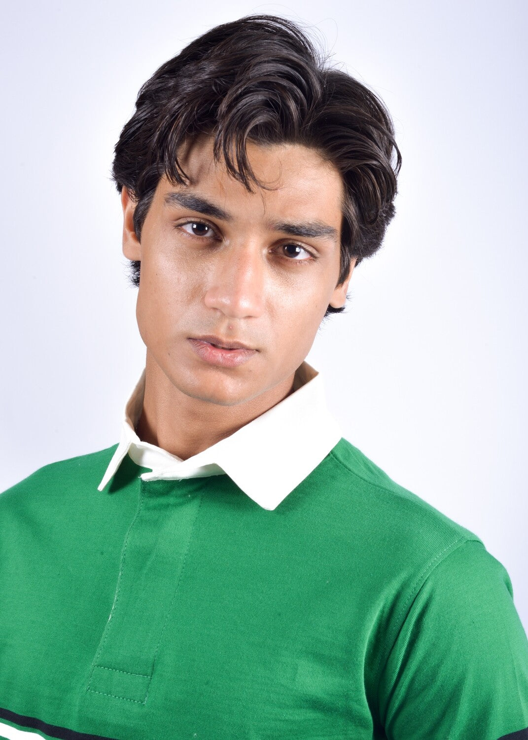 Long Sleeve Block Rugby Polo Shirt