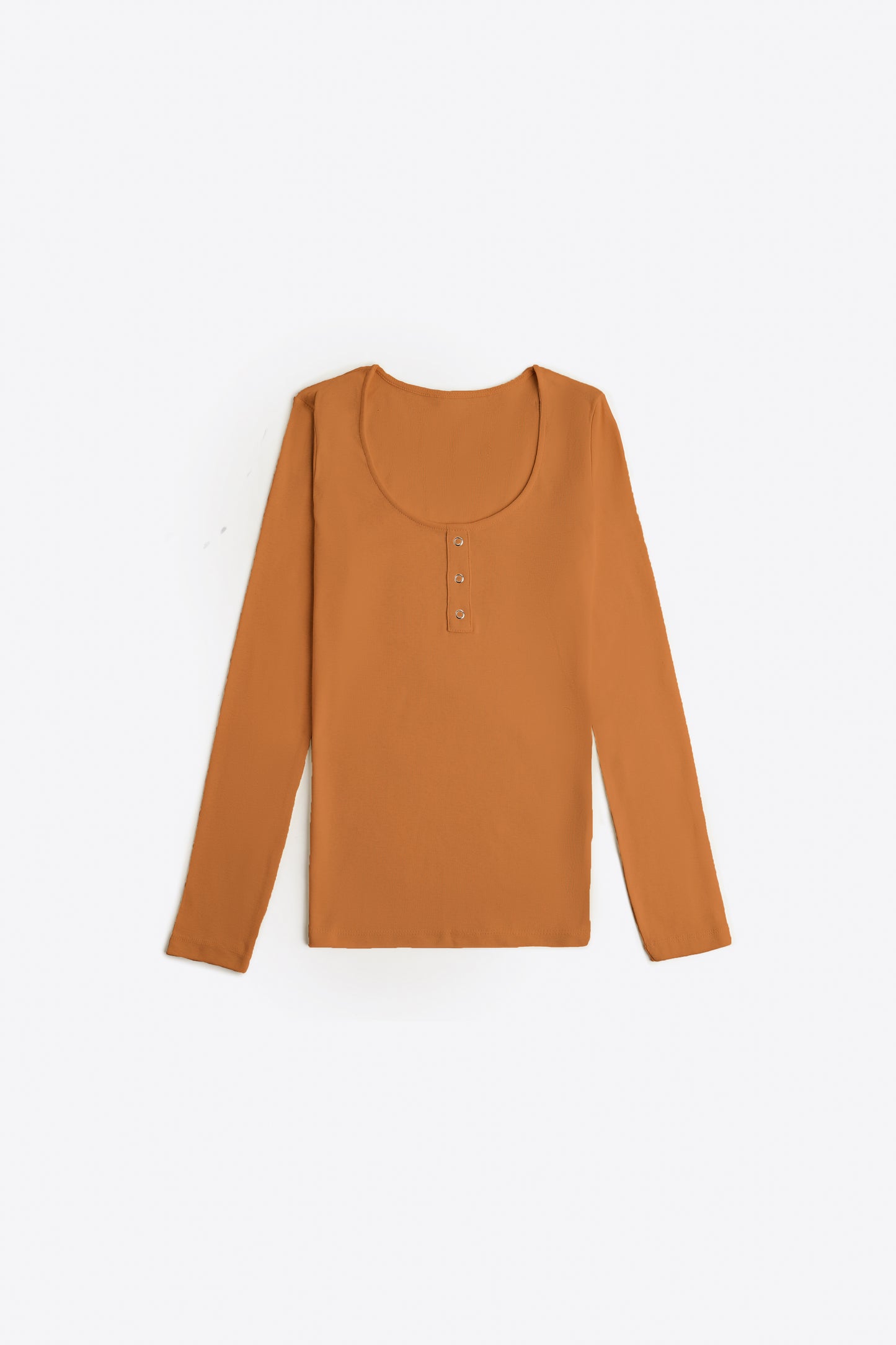 Scoop Neck Top in Amber Orange