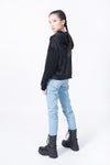 Velour Hoodie in Black HOODIE ATTIR-WOMEN