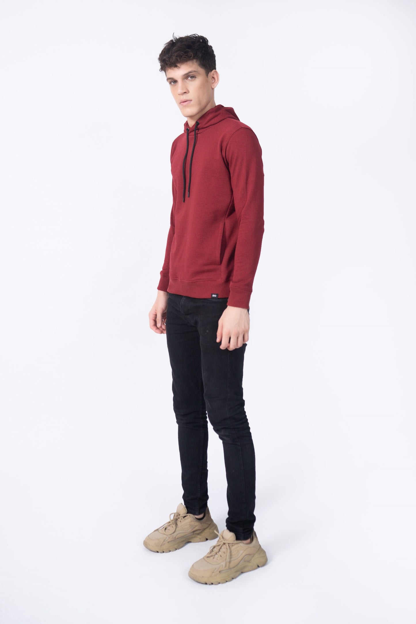 Hoodie in Rosewood Maroon