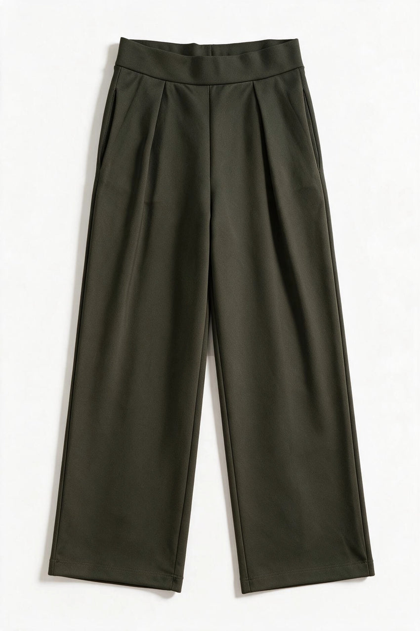 Reverse Pleated Technical Trouser / OLIVE TROUSER ATTIR-WOMEN