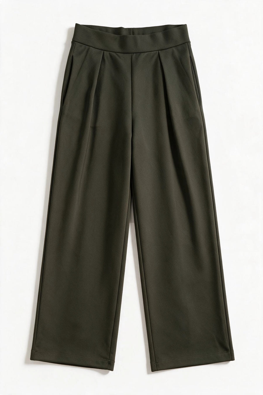 Reverse Pleated Technical Trouser /  OLIVE