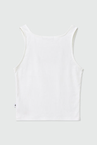 Square Neck Tank Top in Ivory