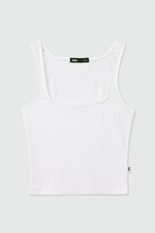 Square Neck Tank Top in Ivory