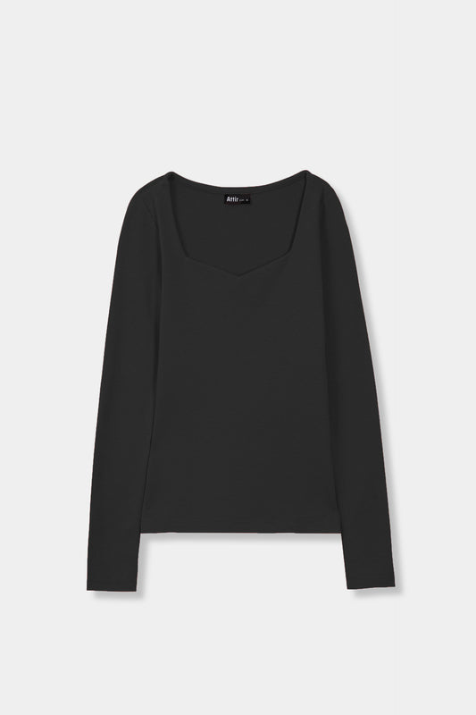 Sweetheart Top in Black