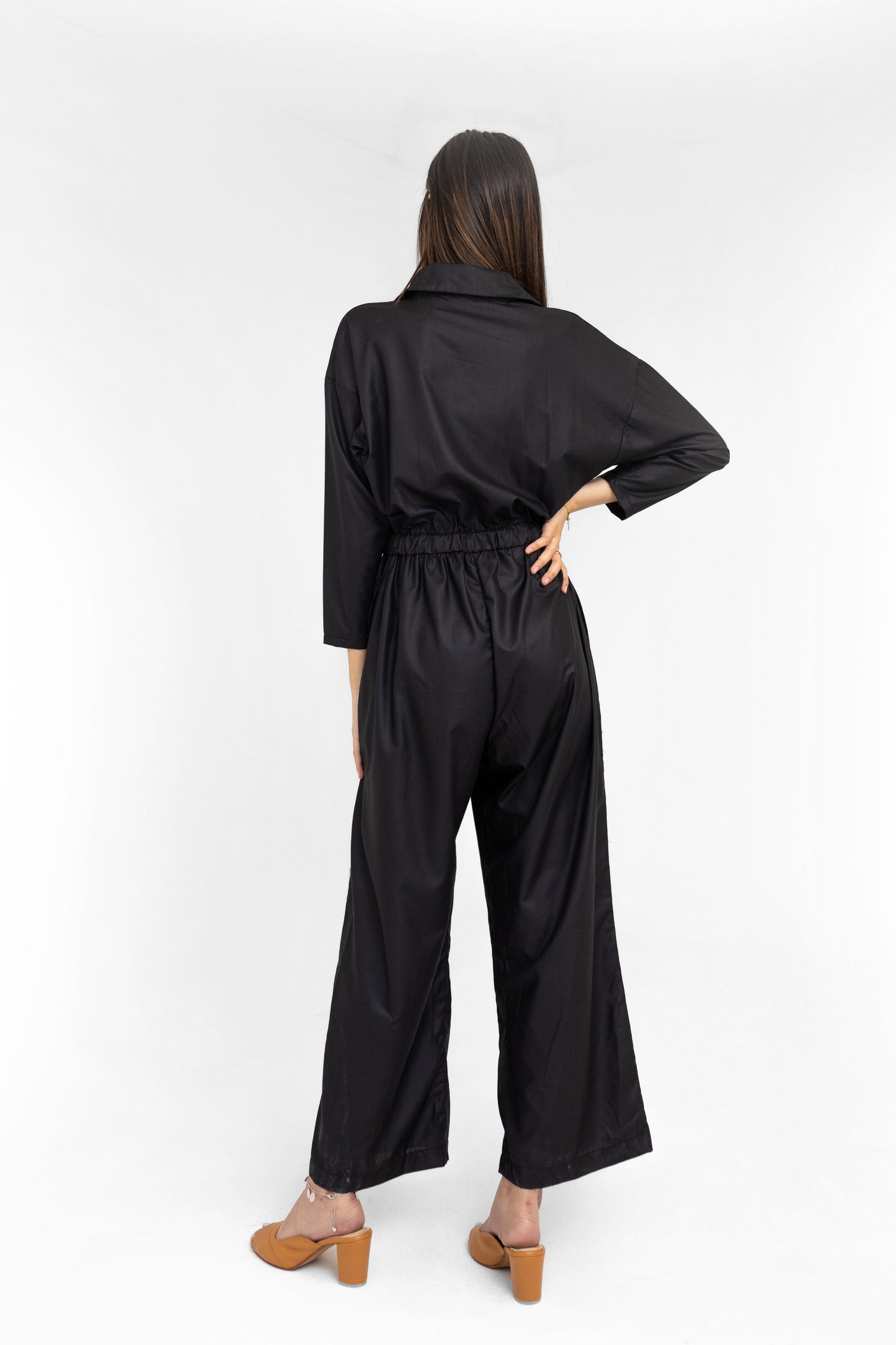 Wide-leg Jumpsuit in Black