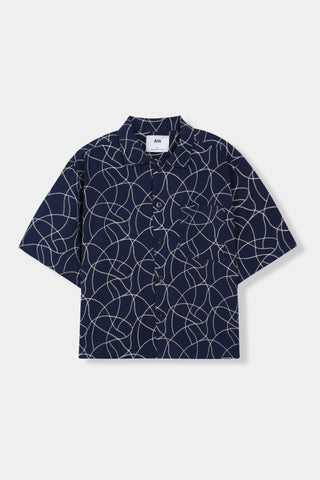 Oversized Embroiderey Shirt in Blue