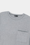 Contrast-Stitch Oversized T-shirt in Green TEE ATTIR-UNISEX