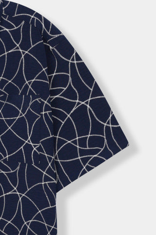 Oversized Embroiderey Shirt in Blue