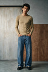 Long Sleeves Perfect T-shirt / KHAKI TEE ATTIR-MEN