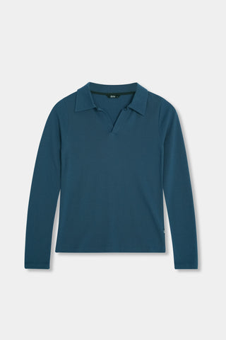 Revere Polo Top in Azure Blue
