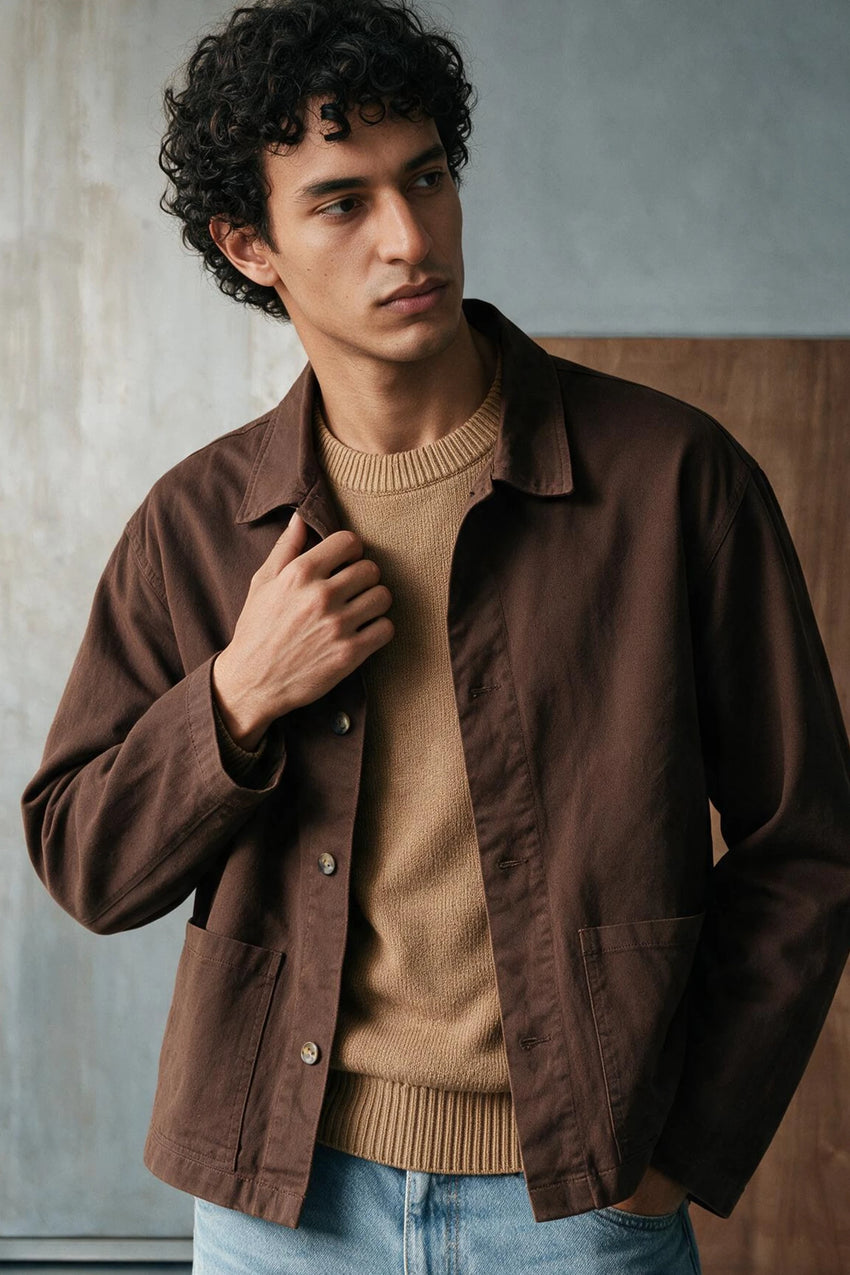 Everyday Twill Overshirt / CHOCOLATE OVERSHIRT ATTIR-UNISEX